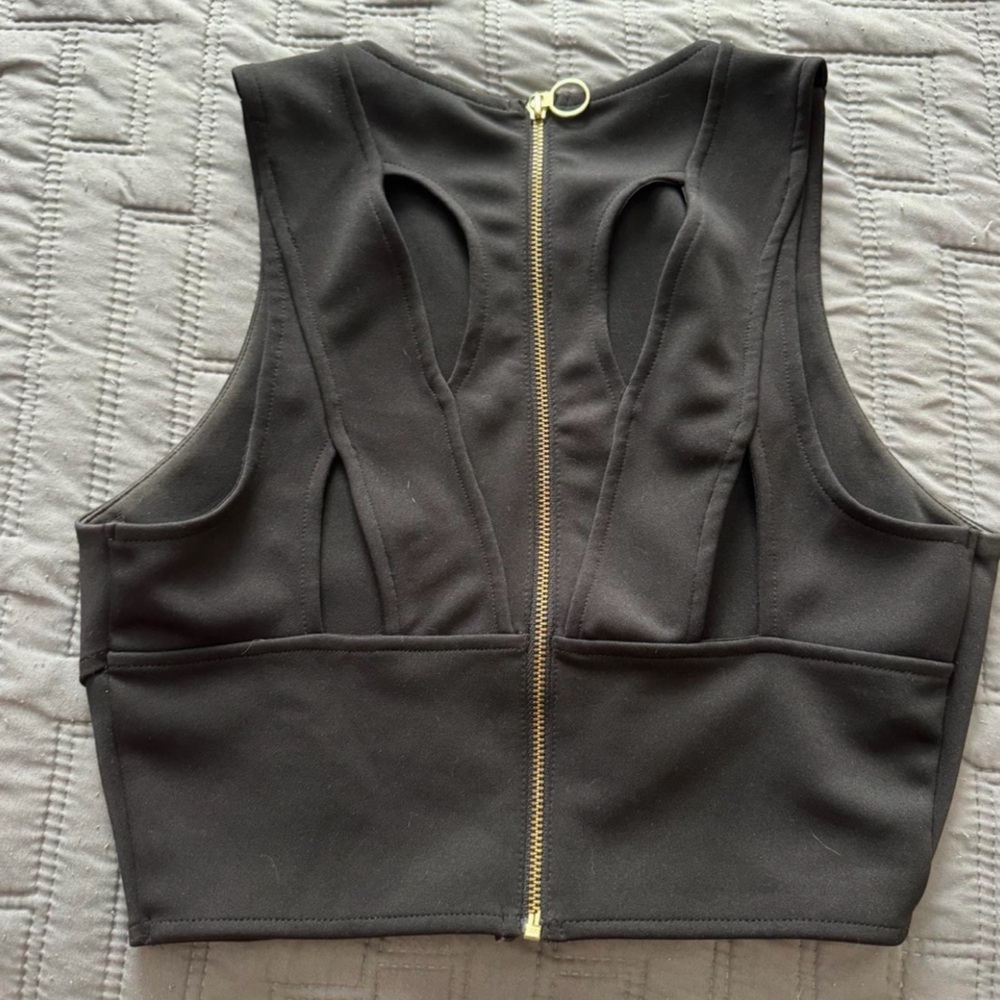 Express Black Textured Vest